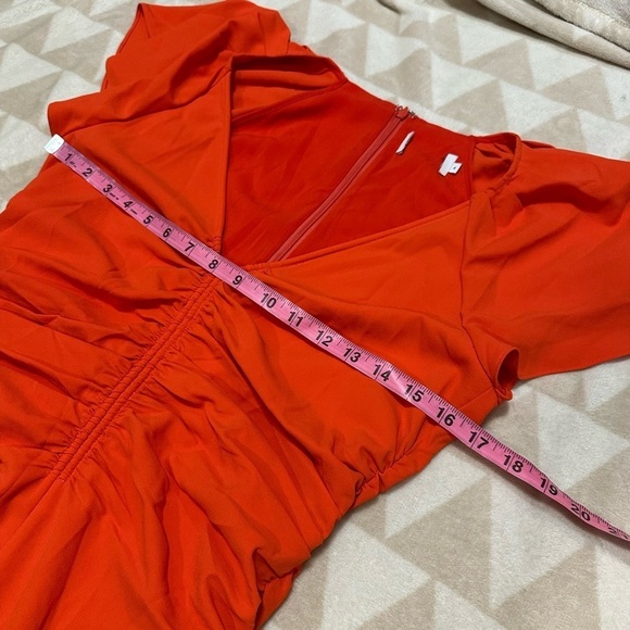 Tanya Taylor Orange vneck flutter sleeve maxi dress - Picture 3 of 5